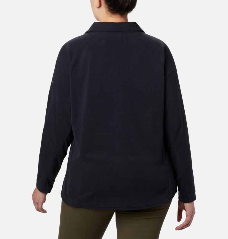 Women's Columbia Glacial IV 1/2 Zip Sweatshirts Black | Plus Size CA-JA61L